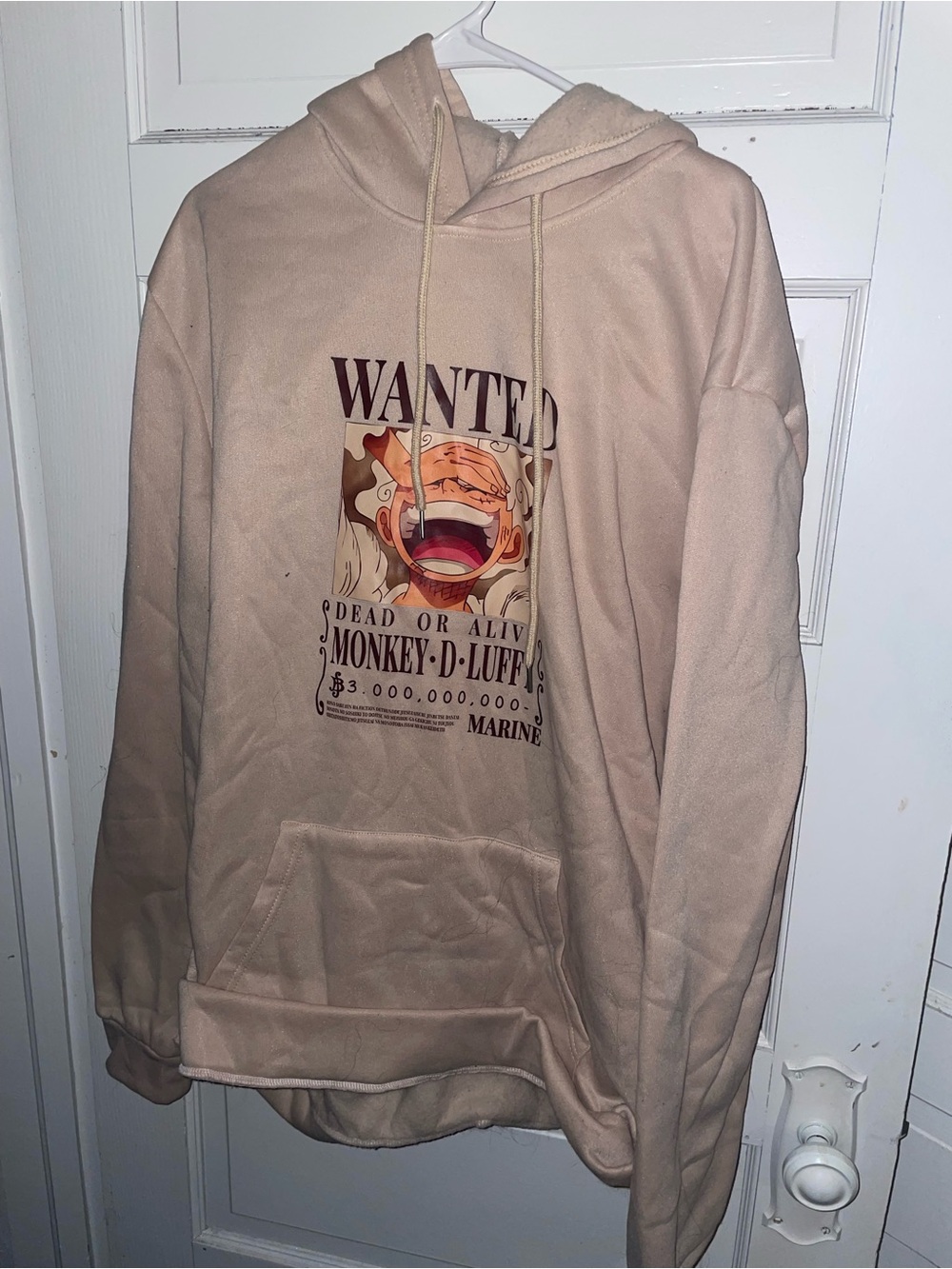 Monkey D. Luffy Graphic Hoodie - Beige